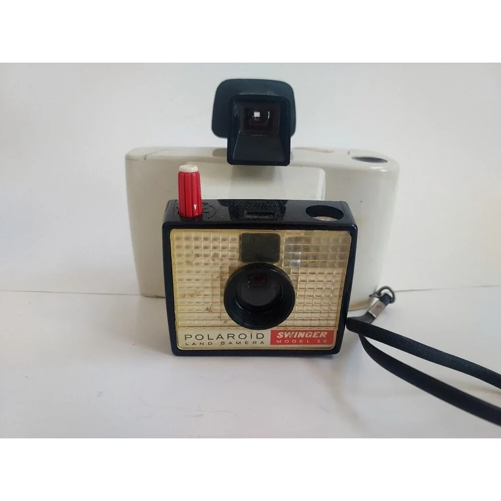 Vintage 1967 Polaroid Land Camera Model 20 The Swinger - Original Box & Manual